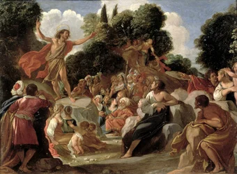 Johannes der Täufer predigt (Tafel)